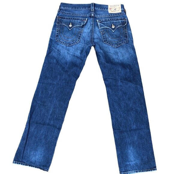 VINTAGE True Religion Jeans Size 34 BENNY Blue - Picture 5 of 8